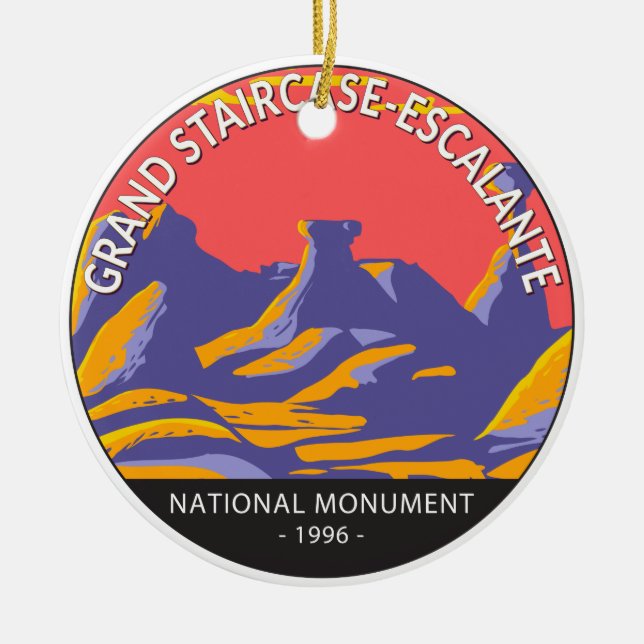 Grand Staircase Escalante National Monument Utah Ceramic Ornament (Front)