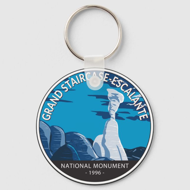 Grand Staircase Escalante National Monument Utah Keychain (Front)