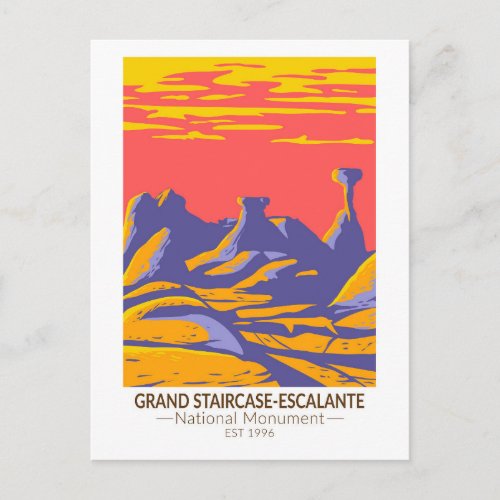 Grand Staircase Escalante National Monument Utah Postcard