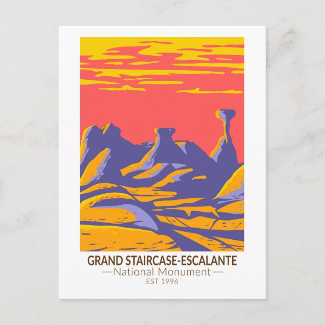 Grand Staircase Escalante National Monument Utah Postcard (Front)