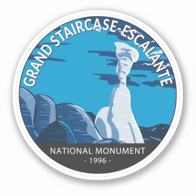 Grand Staircase Escalante National Monument Utah Sticker (Front)