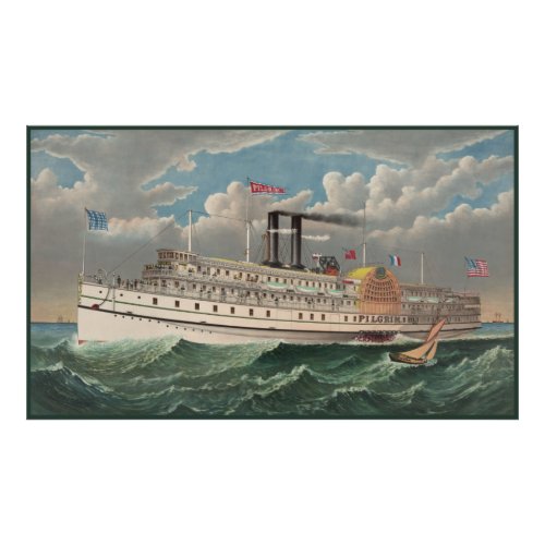 Grand Steamboat Pilgrim Worlds Largest Riverboat  Photo Print