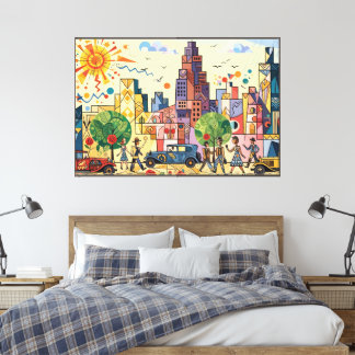 Grand Summer In The Big City Canvas Print