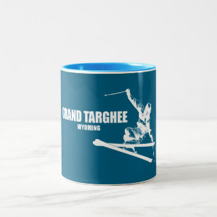 Grand Targhee Resort Wyoming Skier Two-Tone Coffee Mug