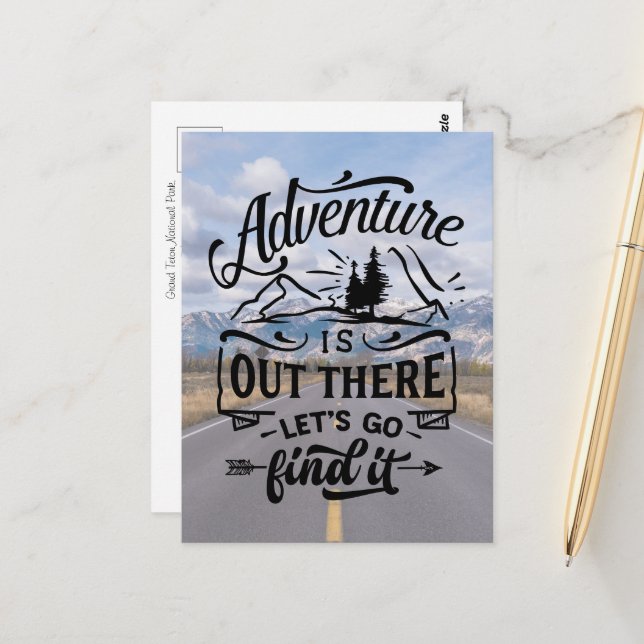 Grand Teton Adventure Postcard (Front/Back In Situ)