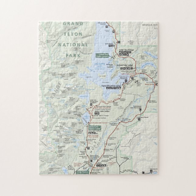 Grand Teton map puzzle (Vertical)