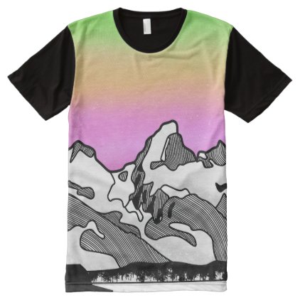 Grand Teton mountain Wyoming All-Over-Print T-Shirt