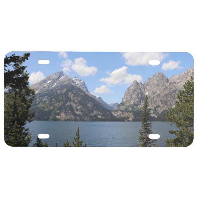 Grand Teton Mountains and Jenny Lake License Plate (Front)