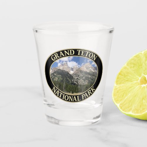 Grand Teton Mountains at Grand Teton National Park Shot Glass