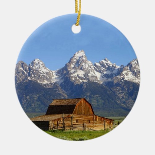 Grand Teton mountains Ceramic Ornament