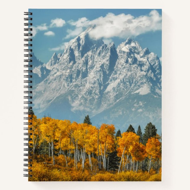 Grand Teton Mountains in the Fall Notebook (Front)