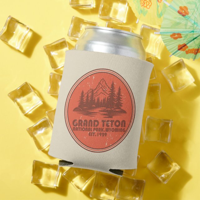 Grand Teton mountains National Park Wyoming Can Cooler (In Situ Summer)