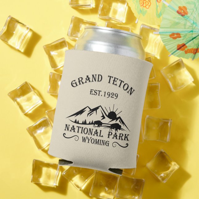 Grand Teton mountains National Park Wyoming Can Cooler (In Situ Summer)