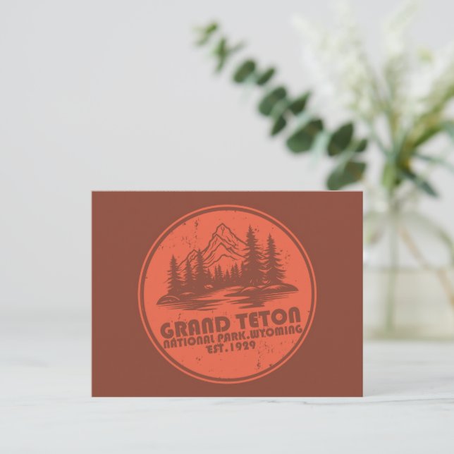 Grand Teton mountains National Park Wyoming Holiday Postcard (Standing Front)