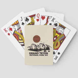 Grand Teton mountains National Park Wyoming Poker Cards