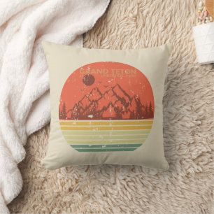 Grand Teton mountains National Park Wyoming Throw Pillow