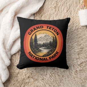 Grand Teton mountains National Park Wyoming Throw Pillow