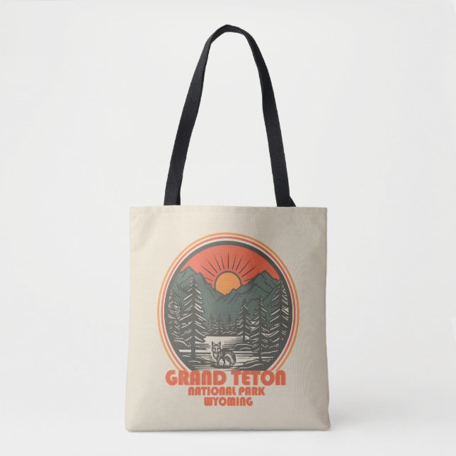 Grand Teton mountains National Park Wyoming Tote Bag (Front)