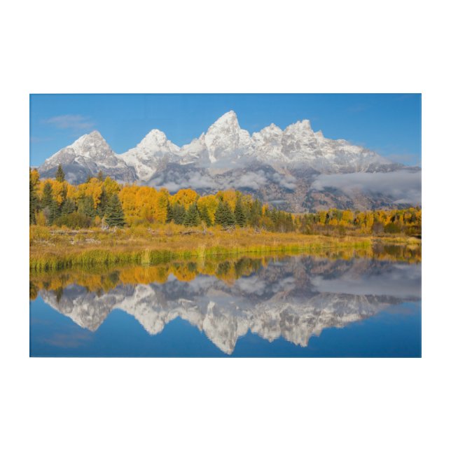 Grand Teton Mountains Wyoming Acrylic Print (Front)