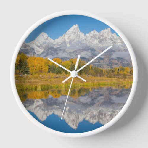 Grand Teton Mountains Wyoming Clock