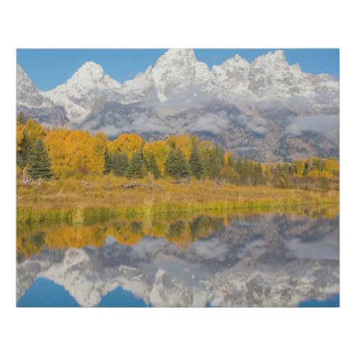 Grand Teton Mountains Wyoming Faux Canvas Print