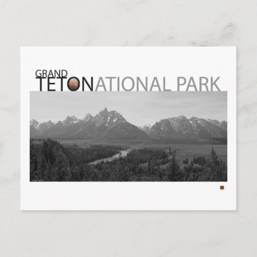 GRAND TETON NATL PARK_Wyoming_Ansel Adams View_ Postcard