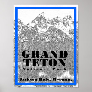Grand Teton National Park - 11 x 14 Poster
