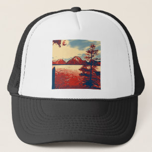 Grand Teton National Park Art Trucker Hat