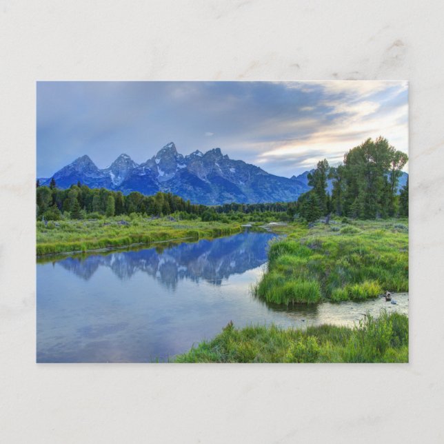 Grand Teton National Park at Sunset Postcard (Front)