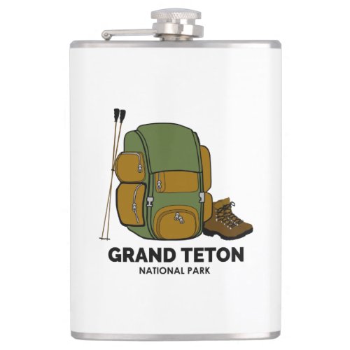 Grand Teton National Park Backpack Flask