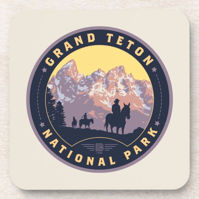 Grand Teton National Park Beverage Coaster (Front)