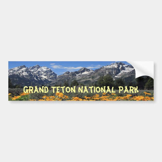 Grand Teton National Park Bumper Sticker (Front)