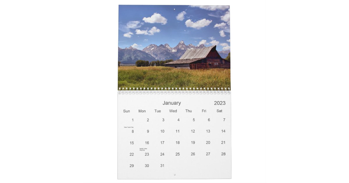 Grand Teton National Park Calendar Zazzle