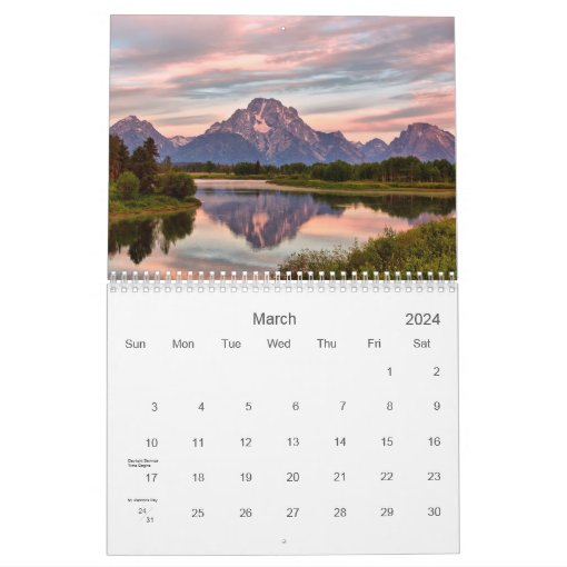 Grand Teton National Park Calendar Zazzle
