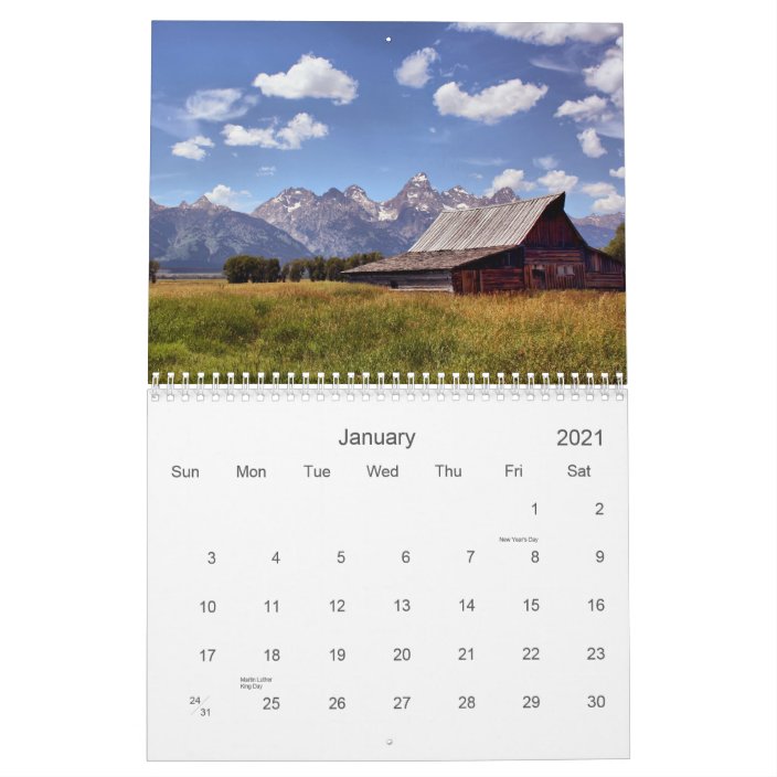 Grand Teton National Park Calendar - Jayne Loralyn