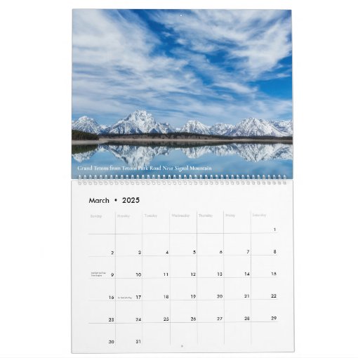Grand Teton National Park Calendar Zazzle
