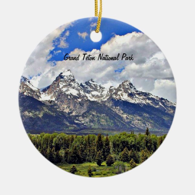 Grand Teton National Park Ceramic Ornament (Front)