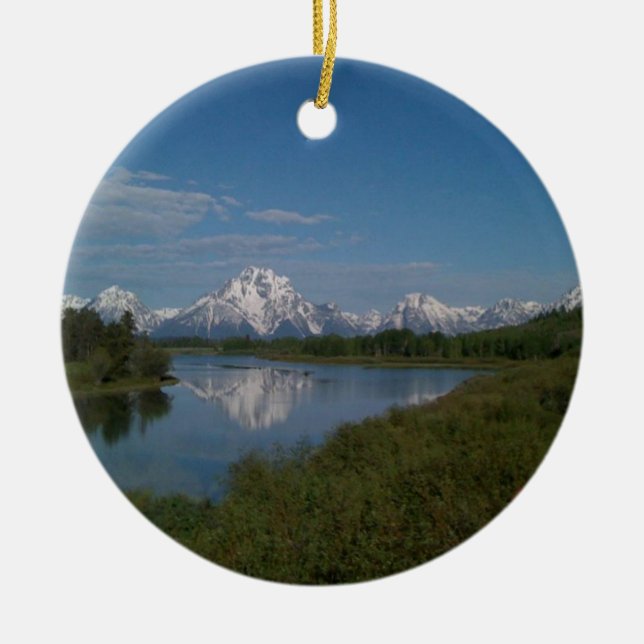 Grand Teton National Park Ceramic Ornament (Front)