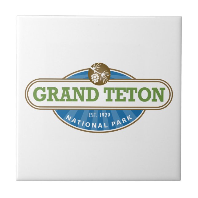 Grand Teton National Park Ceramic Tile (Front)