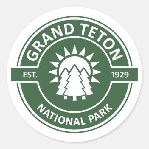 Grand Teton National Park Classic Round Sticker