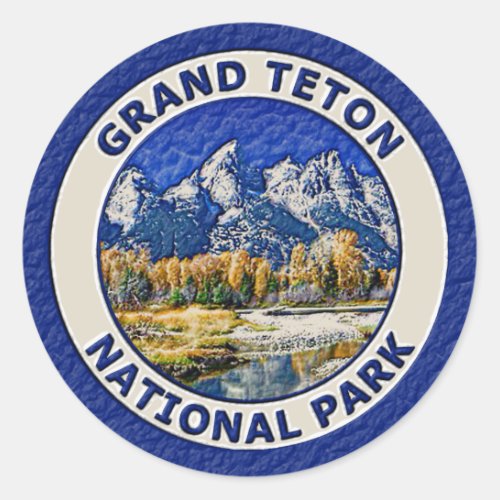 Grand Teton National Park Classic Round Sticker