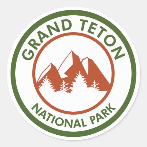 Grand Teton National Park Classic Round Sticker