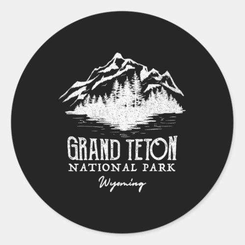 Grand Teton National Park Classic Round Sticker