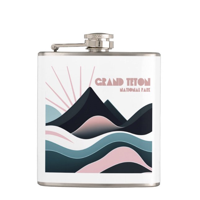 Grand Teton National Park Colored Hills Flask (Front)