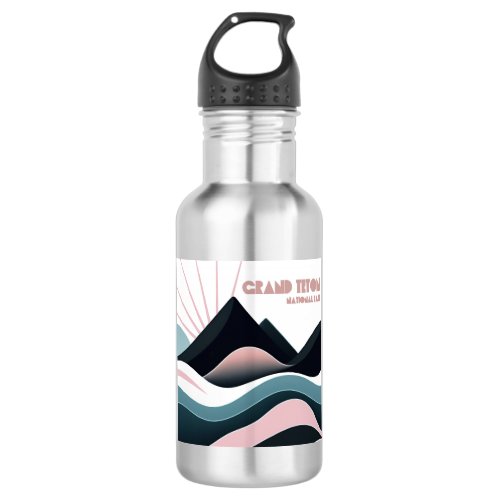 Grand Teton National Park Colored Hills Stainless Steel Water Bottle