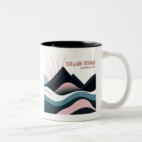 Grand Teton National Park Colored Hills Two_Tone Coffee Mug