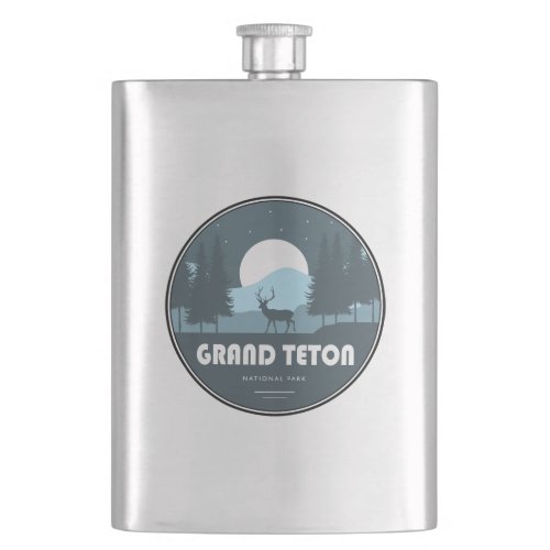 Grand Teton National Park Deer Flask