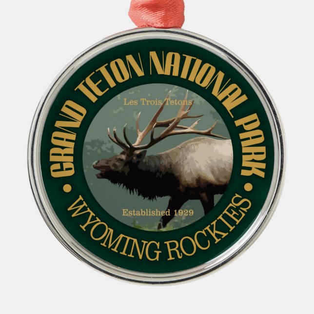 Grand Teton National Park (elk) Metal Ornament (Front)