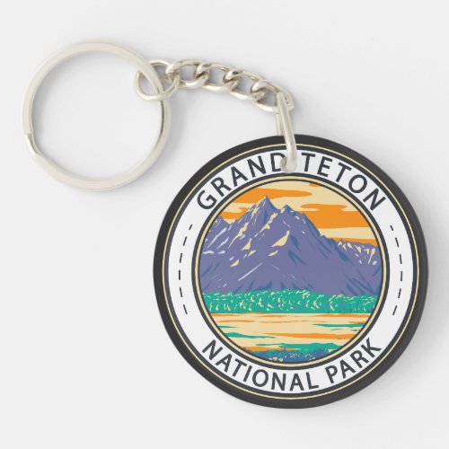 Grand Teton National Park In Spring Badge Keychain