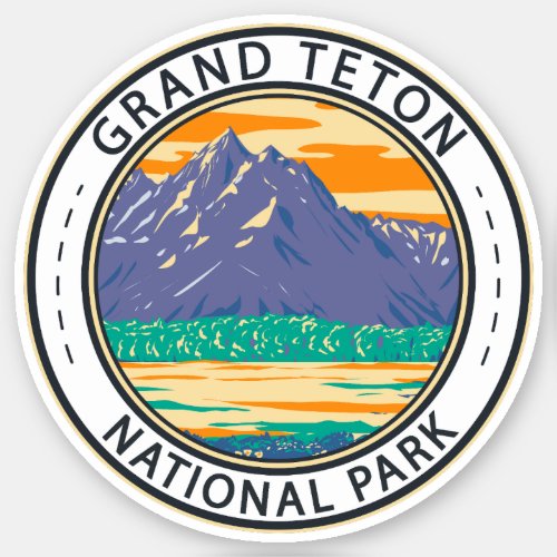 Grand Teton National Park In Spring Badge Sticker